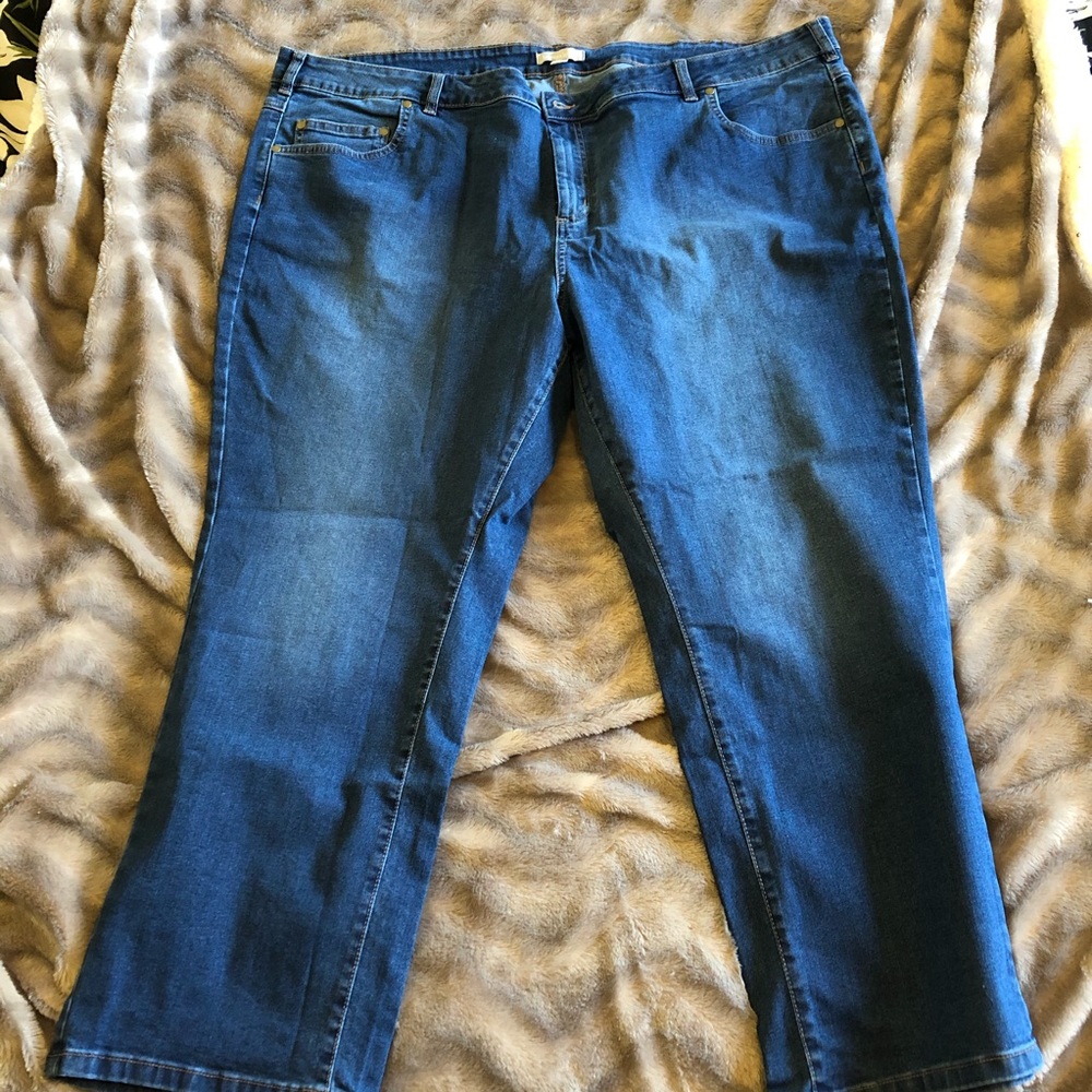 Woman Within Wide Leg Jeans 28WP